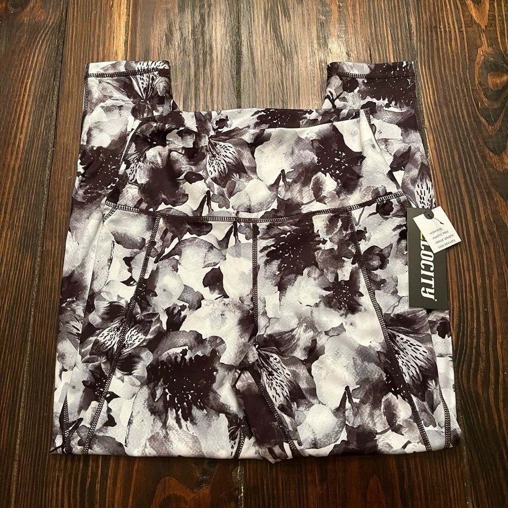 NWT Velocity Floral Full Length High-Rise Legging, Size L